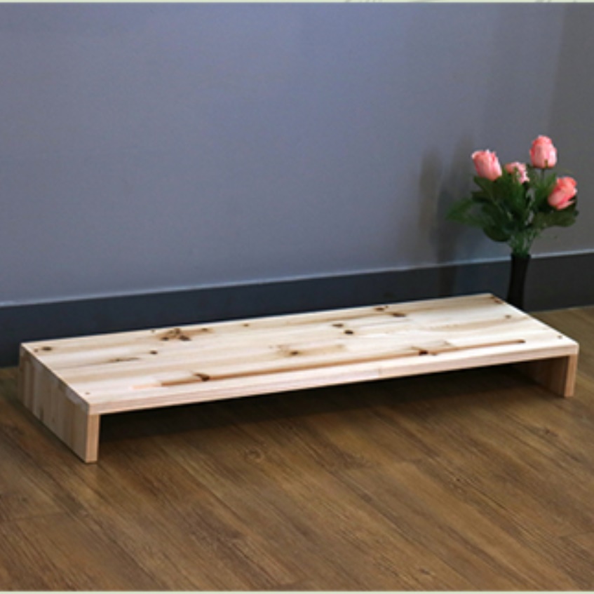 원목 나무 ㄷ자선반 식탁위선반 간이 셋탑박스 공유기 와이파이 받침대 - 상품 이미지