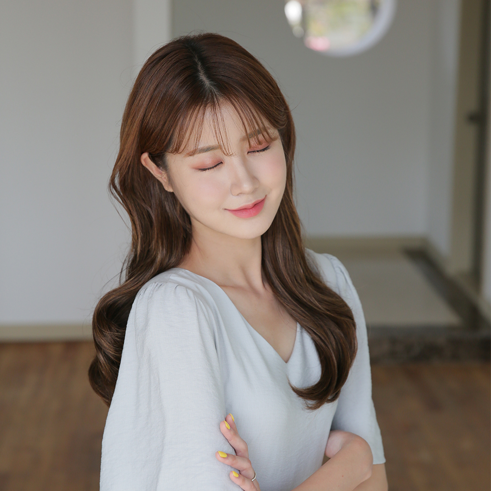 헤어 피스 가발 웨이브 7피스 긴머리 똑딱이 붙임머리 - 상세 이미지 5