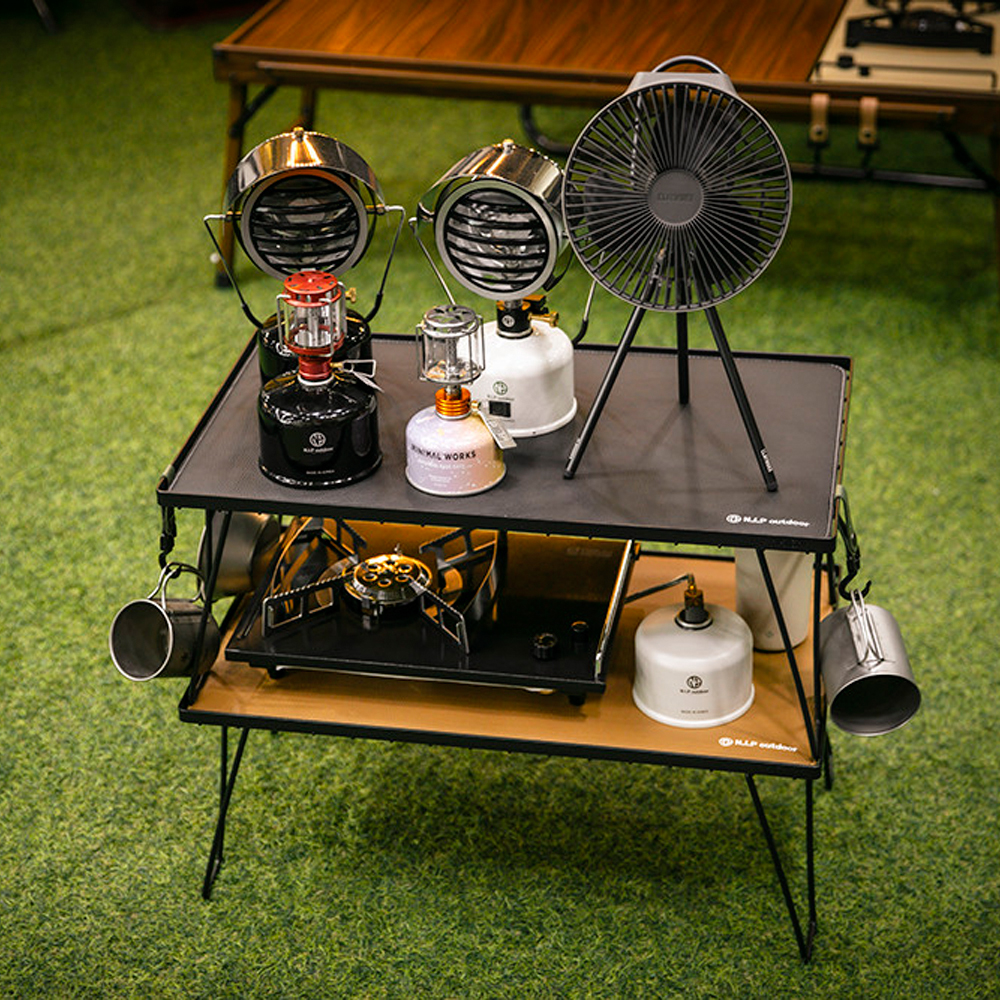 [호환] 쿨러스탠드 필드랙 블랙 / 팬히터받침대 접이식캠핑테이블