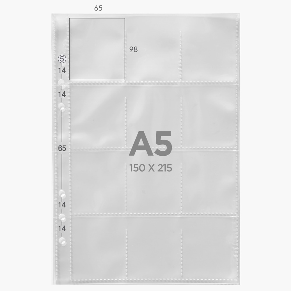 데코포켓 A5 6공 파일리필 10장 띠부씰 속지 띠부실 앨범 내지 증사 증명사진 보관 - 상세 이미지 5