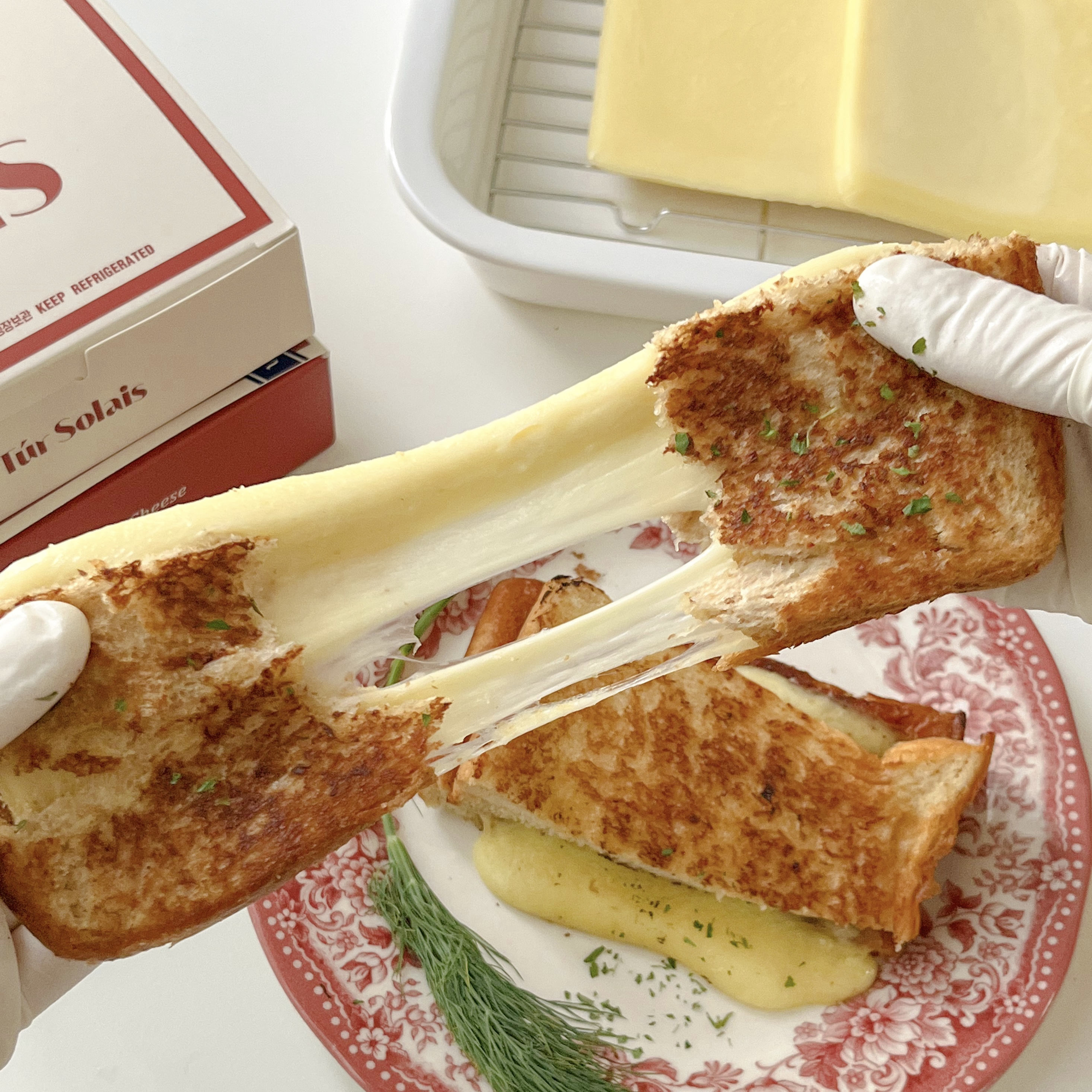 [3박스] 앙투어솔레 아일랜드 구워먹는 치즈 300g 자연방목 목초유 100% 슬라이스 x 3장 - 상세 이미지 3