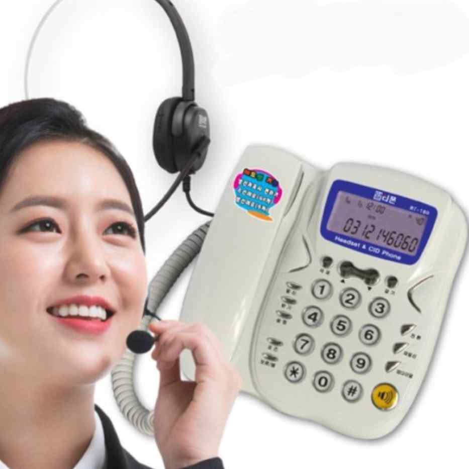 이어폰 전화기 사무실 전화 업무용 전화기 일반 유선 전화기 헤드셋 - 상품 이미지