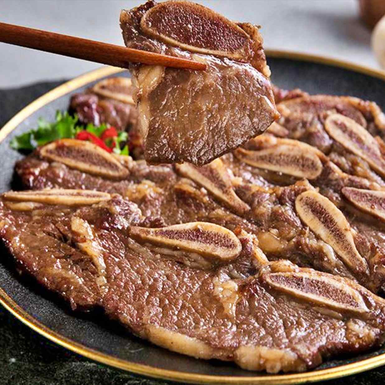 양념 la 갈비 밀키트 캠핑용 양념 소 갈비살 1kg