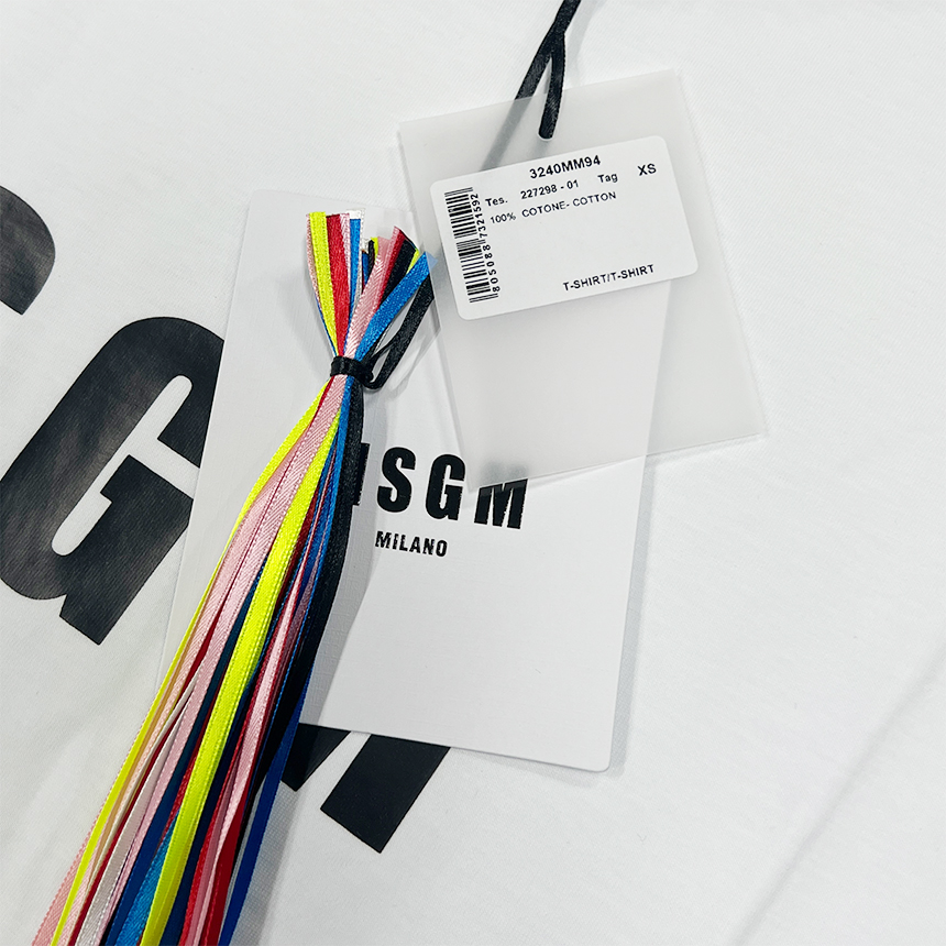 MSGM 로고 반팔티 3240MM94 227298 01 화이트 - 상세 이미지 3
