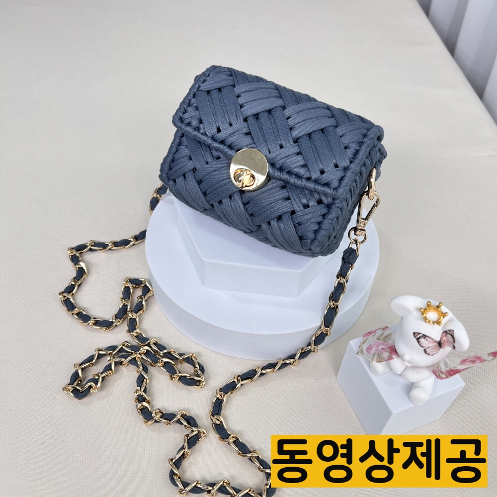 도두리 네트공예 뜨개질 손뜨개 DIY 가방 뜨기 키트 만들기 망스티치 샤인체인카드지갑 - 상세 이미지 2