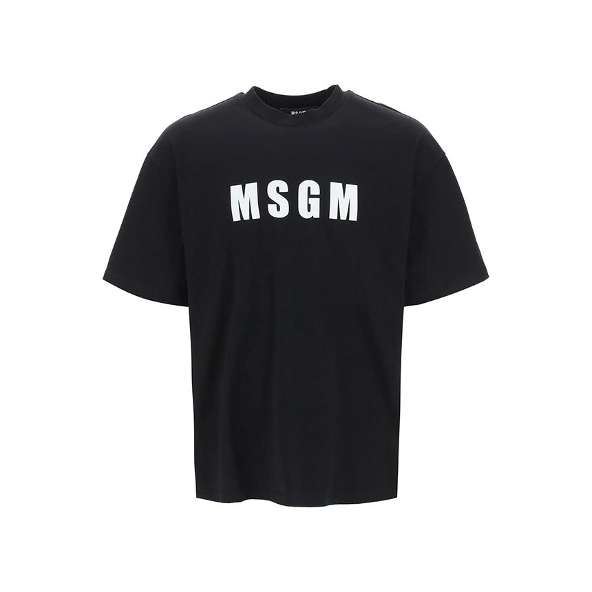 MSGM 로고 반팔티 3240MM94 227298 99 블랙 - 상품 이미지