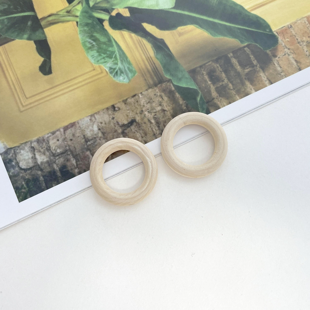 DIY 마크라메 재료 (2.4cm~3.9cm) 우드링 나무링 부엉이눈재료 (4개) 이미지 6