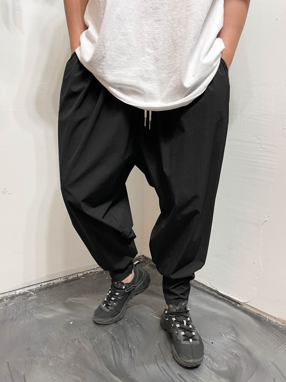 남자 와이드 냉장고바지 아이스 조거팬츠 쿨링와이드팬츠 통바지 - 상세 이미지 5