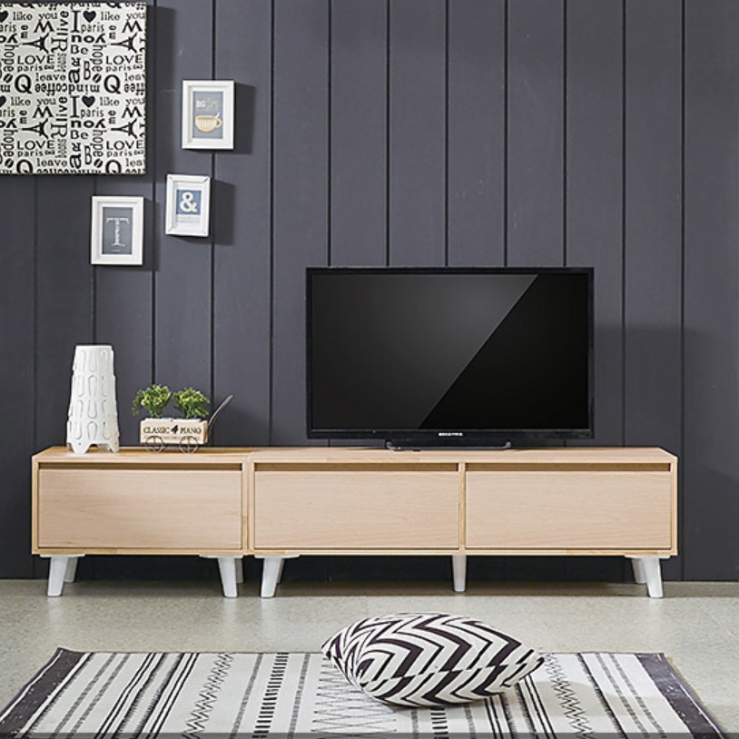 고급 거실장 안방 TV장 유럽풍 우드 화이트거실장 미니 티비 다이 서랍장 북유럽 티브다이