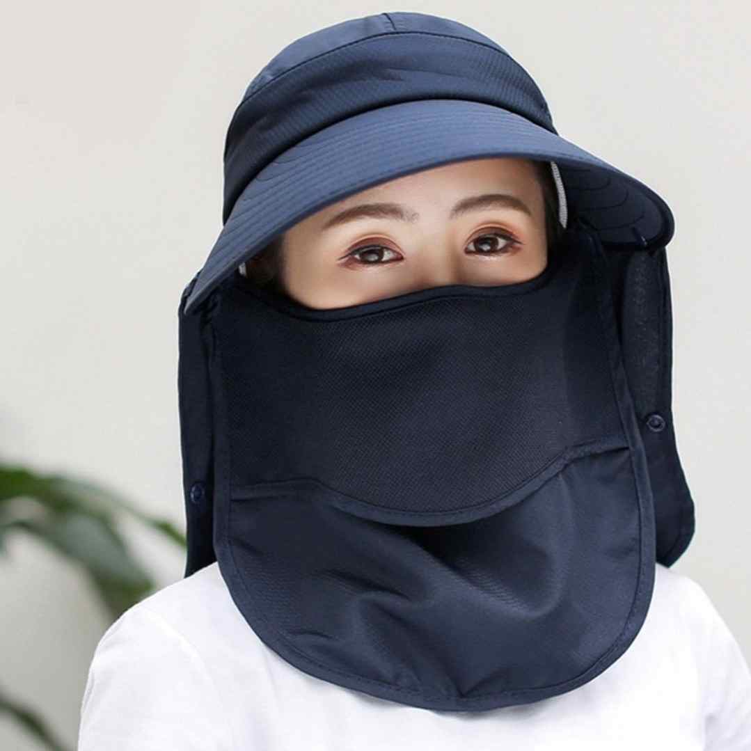 여름작업모자 작업용 농촌 창큰 텃밭 햇볕차단 모자 시골 목가리개모자 확장형 썬캡 날개 - 상품 이미지
