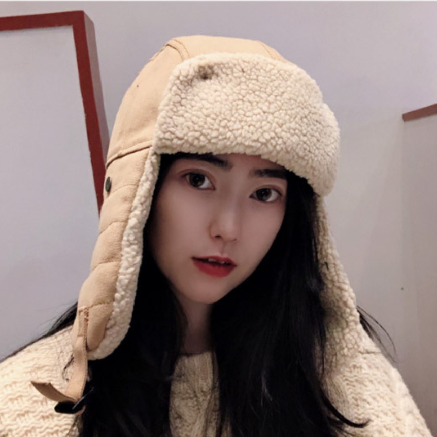 패딩 귀도리 벙거지 귀 달린 모자 군고구마 귀 덮는 모자 - 상품 이미지