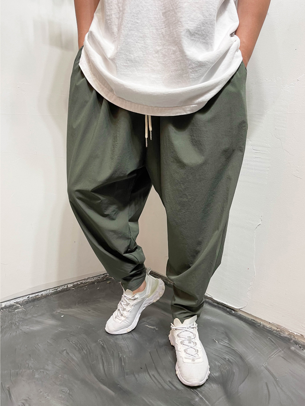 남자 와이드 냉장고바지 아이스 조거팬츠 쿨링와이드팬츠 통바지 - 상세 이미지 2