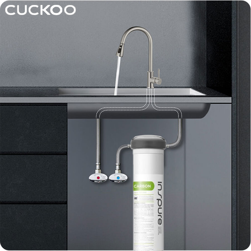 거위목 수전 필터 주방 싱크대 녹물제거 쿠쿠정수기 세트