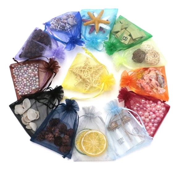 망사주머니 포푸리 15x20cm 선물 포장 무지 복 주머니 이미지 2