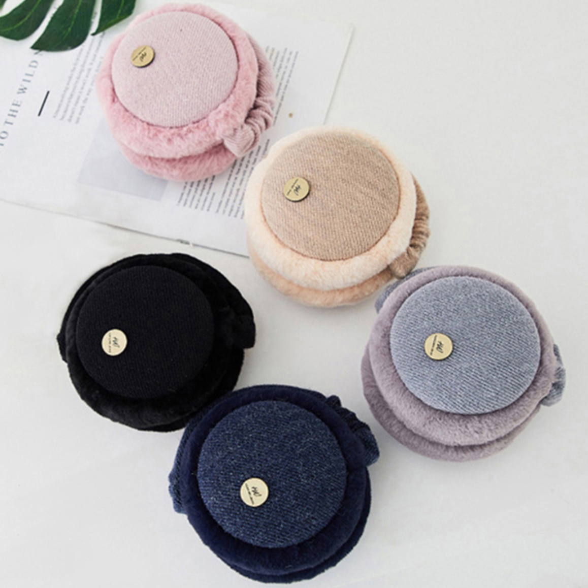 남녀공용귀마개 접히는 접는 귀마개 성인 귀도리 헤어밴드