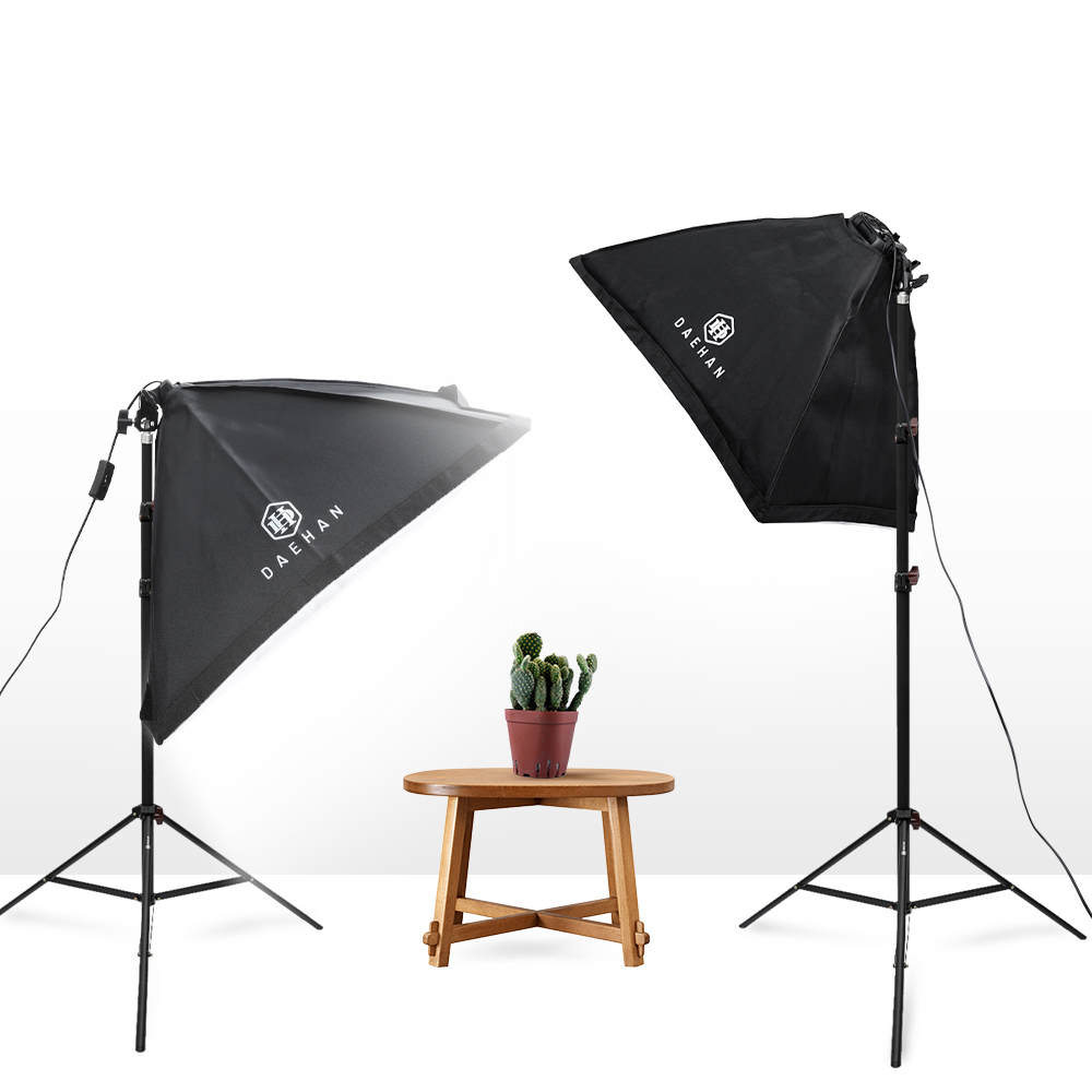 지속광 소프트박스 조명 삼각대 2set 제품 사진 촬영 자연광 유튜브 촬영용 방송 장비