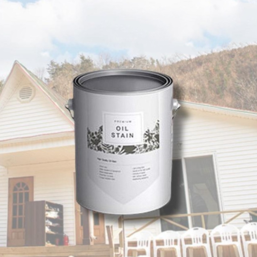 원목 오일 나무 니스 칠 목재 방수 목재용 방부목 페인트 4리터