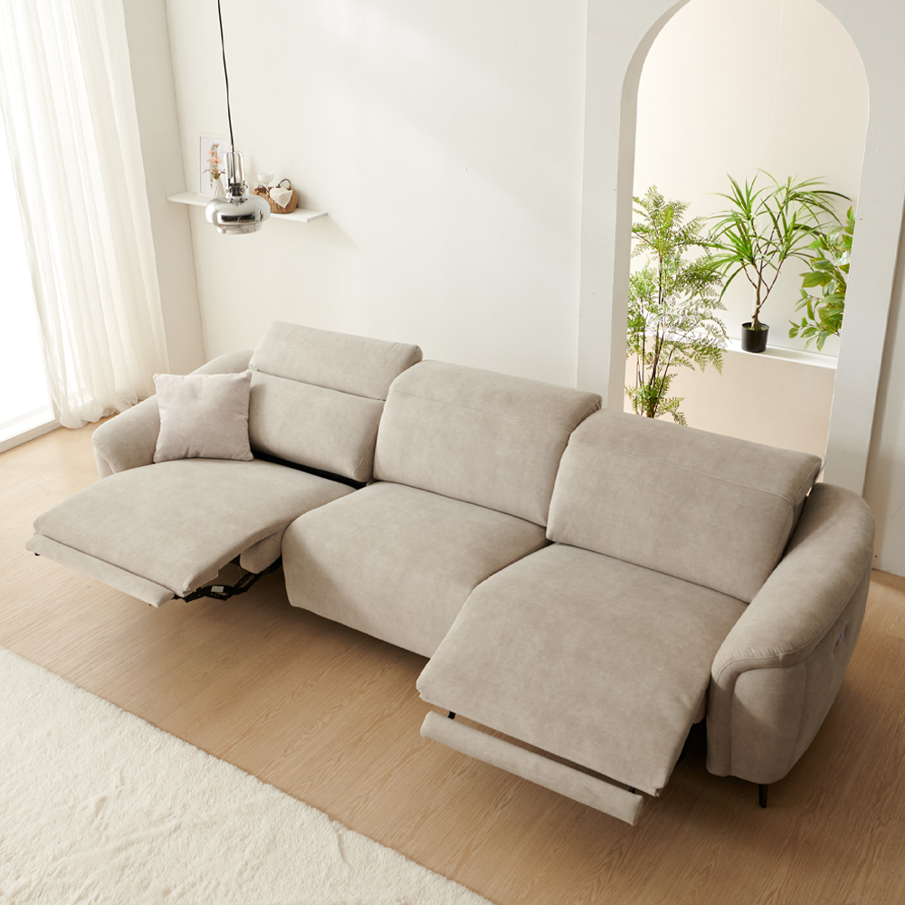 서광퍼니처 엔슬리 조야 패브릭 USB 3인용 4인용 전동 리클라이너 소파 sk