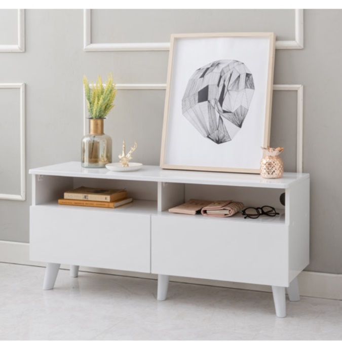 화이트 거실장 미니 tv 다이 키 높은 거실장 티브 다이