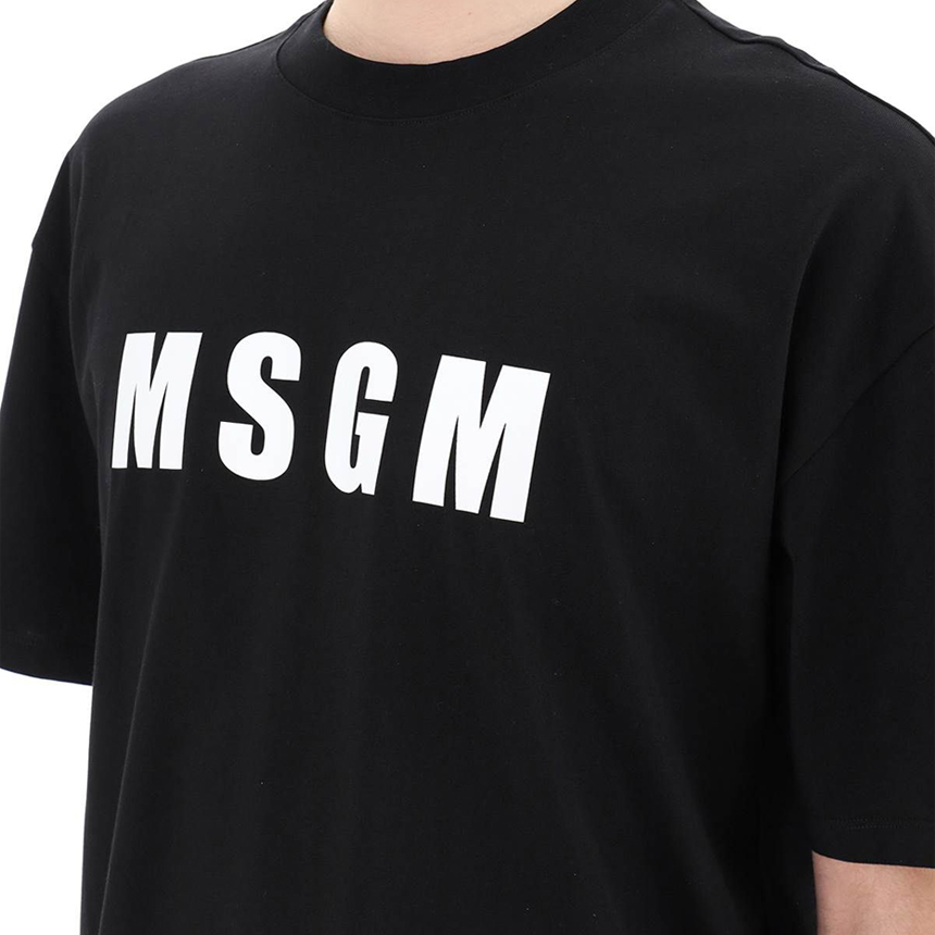 MSGM 로고 반팔티 3240MM94 227298 99 블랙 - 상세 이미지 3