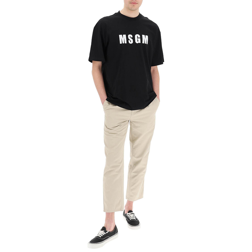 MSGM 로고 반팔티 3240MM94 227298 99 블랙 - 상세 이미지 4