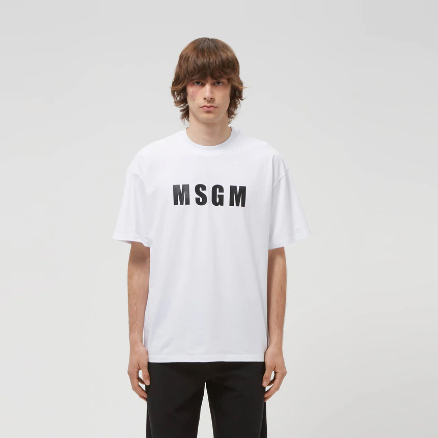 MSGM 로고 반팔티 3240MM94 227298 01 화이트 - 상세 이미지 5