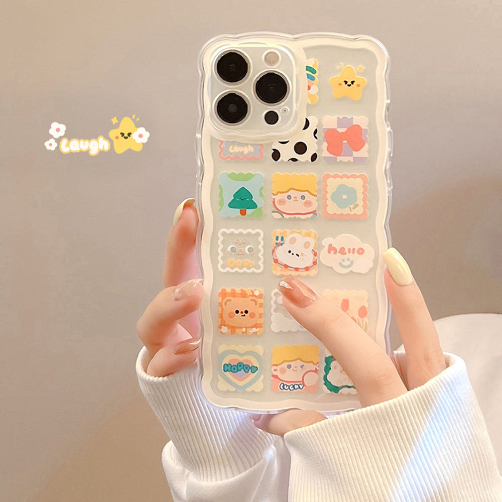 아이폰 15 프로 맥스 귀여운 곰돌이 친구들 특이한 캐릭터 젤리 휴대폰 케이스 나디아마트 : 나디아마트