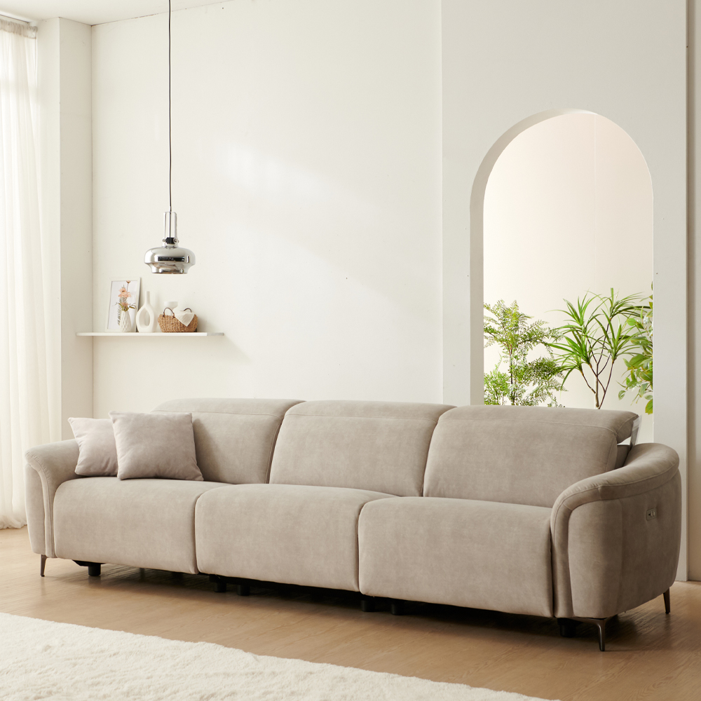 서광퍼니처 엔슬리 조야 패브릭 USB 3인용 4인용 전동 리클라이너 소파 sk