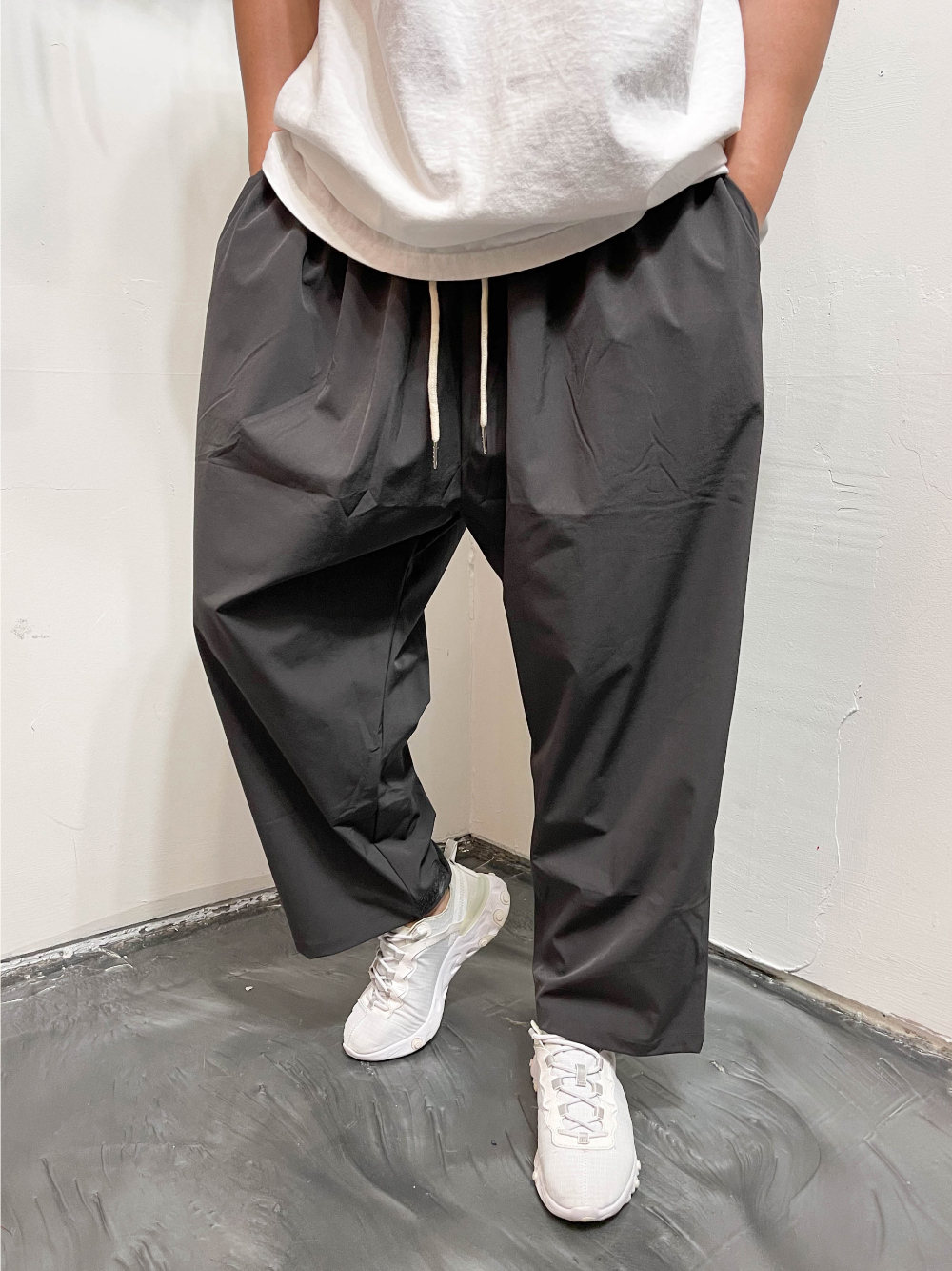 남자 와이드 냉장고바지 아이스 조거팬츠 쿨링와이드팬츠 통바지 - 상세 이미지 3