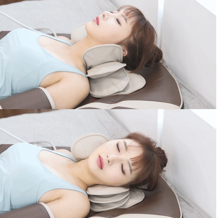공기압 스트레칭 침대 안마기 누워서하는 안마기 - 상품 이미지