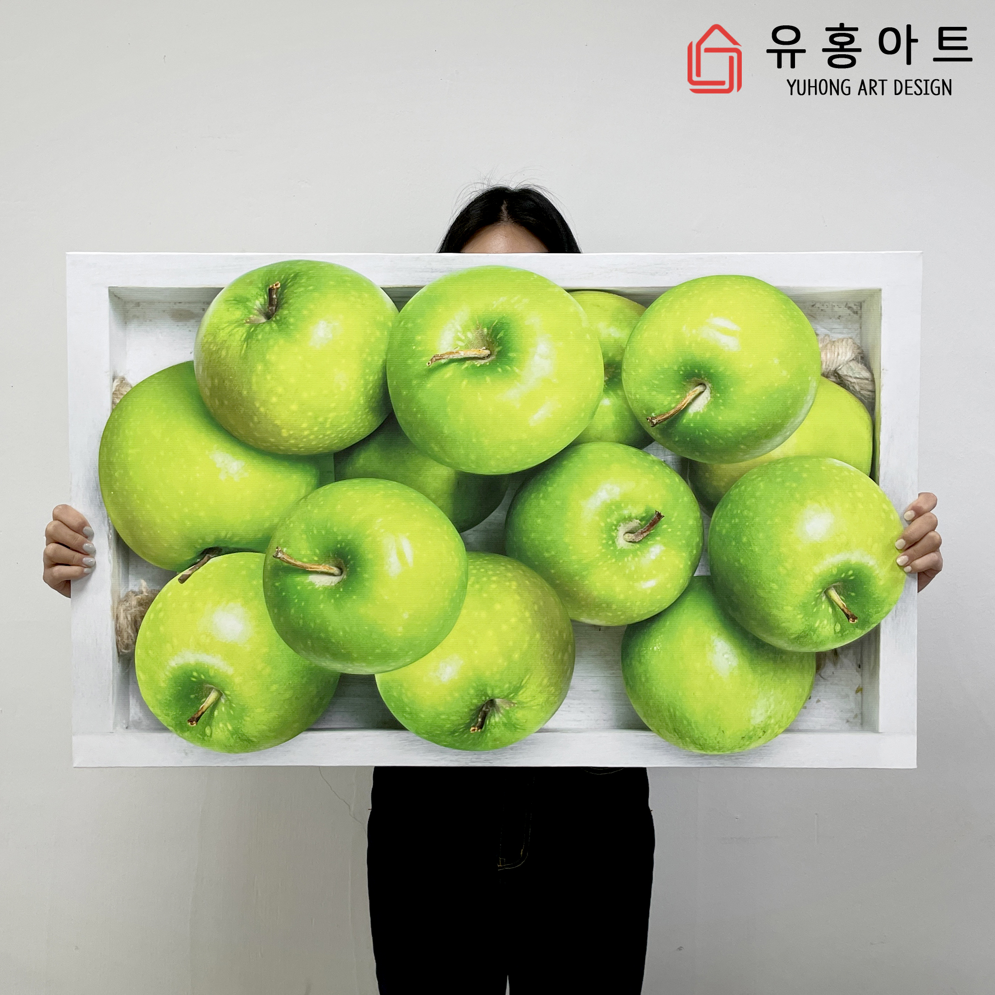 사과 그림 액자 인테리어 그림 캔버스 금전청사과 3호