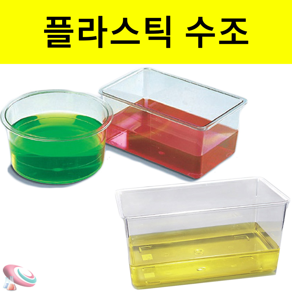 플라스틱수조 투명 사각 원형수조 과학실험기구 - 메인 이미지