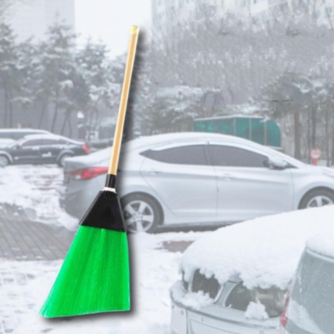 눈 빗자루 제설용 빗자루 긴 마당비 낙엽 청소용 빗자루 롱 플라스틱 싸리비 도로비