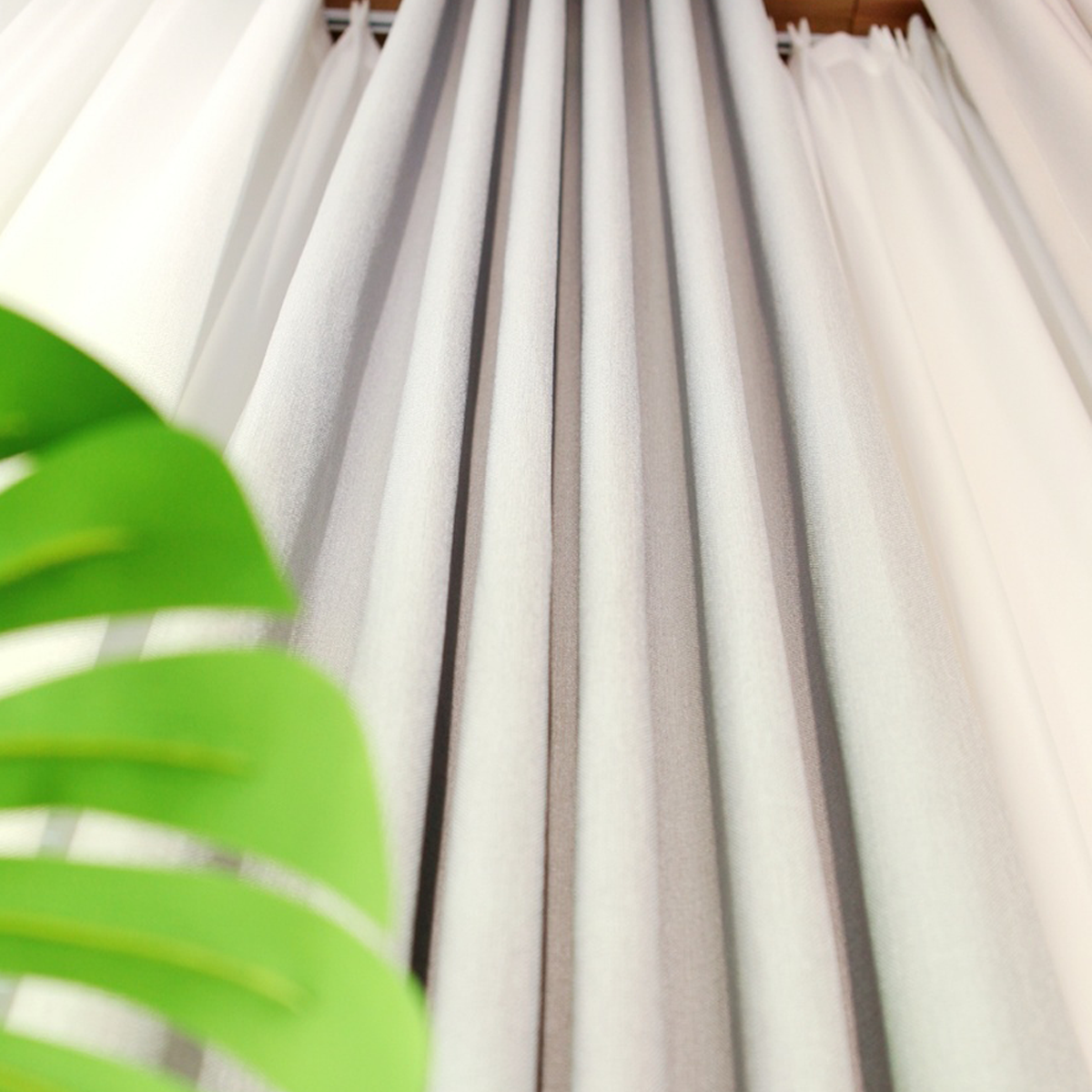 아르일랑 봄 여름 커튼 린넨 느낌 형상기억 1cm 민자 타입 항균 하늘하늘 바라봄 화이트