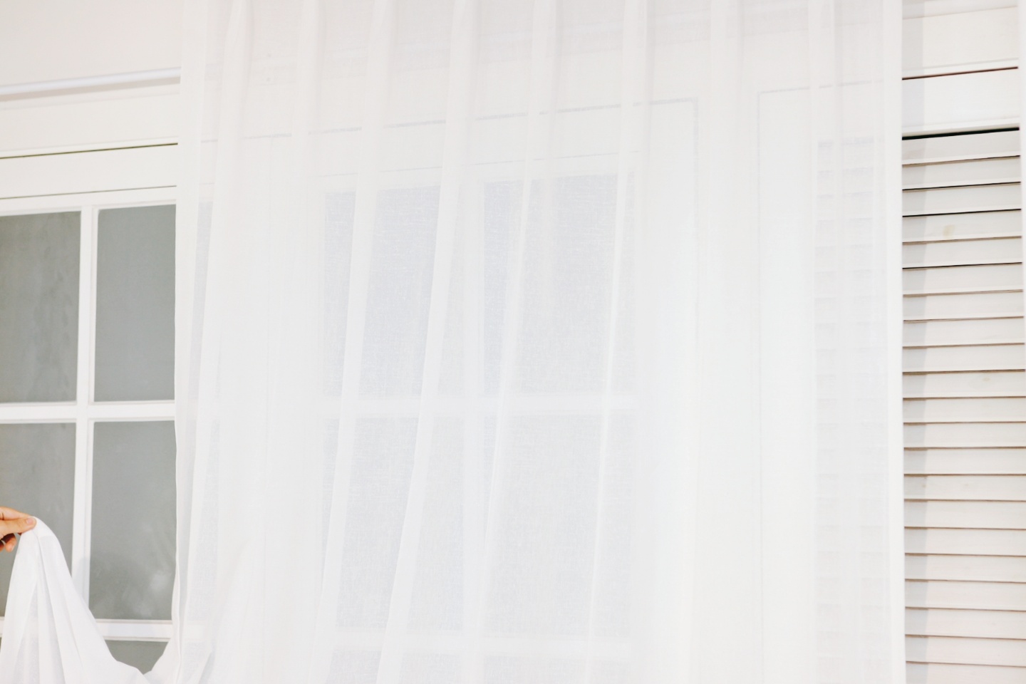 아르일랑 봄 여름 커텐 린넨 느낌 1cm 나비주름 타입 하늘하늘 이너 커튼 화이트