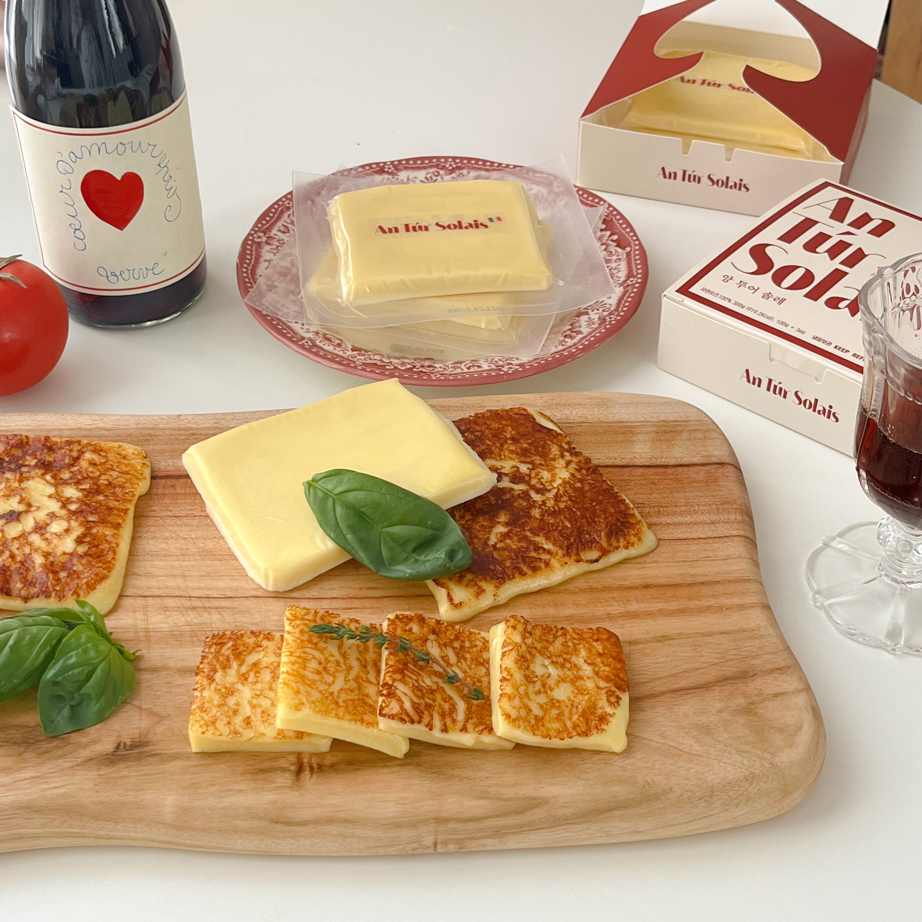 [3박스] 앙투어솔레 아일랜드 구워먹는 치즈 300g 자연방목 목초유 100% 슬라이스 x 3장 - 상세 이미지 5