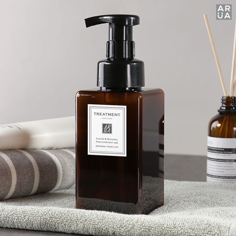 주방 세제통 주방세제 샴푸 핸드워시 손세정제 욕실 샴푸통 원형 디스펜서 화이트500ml 이미지 7
