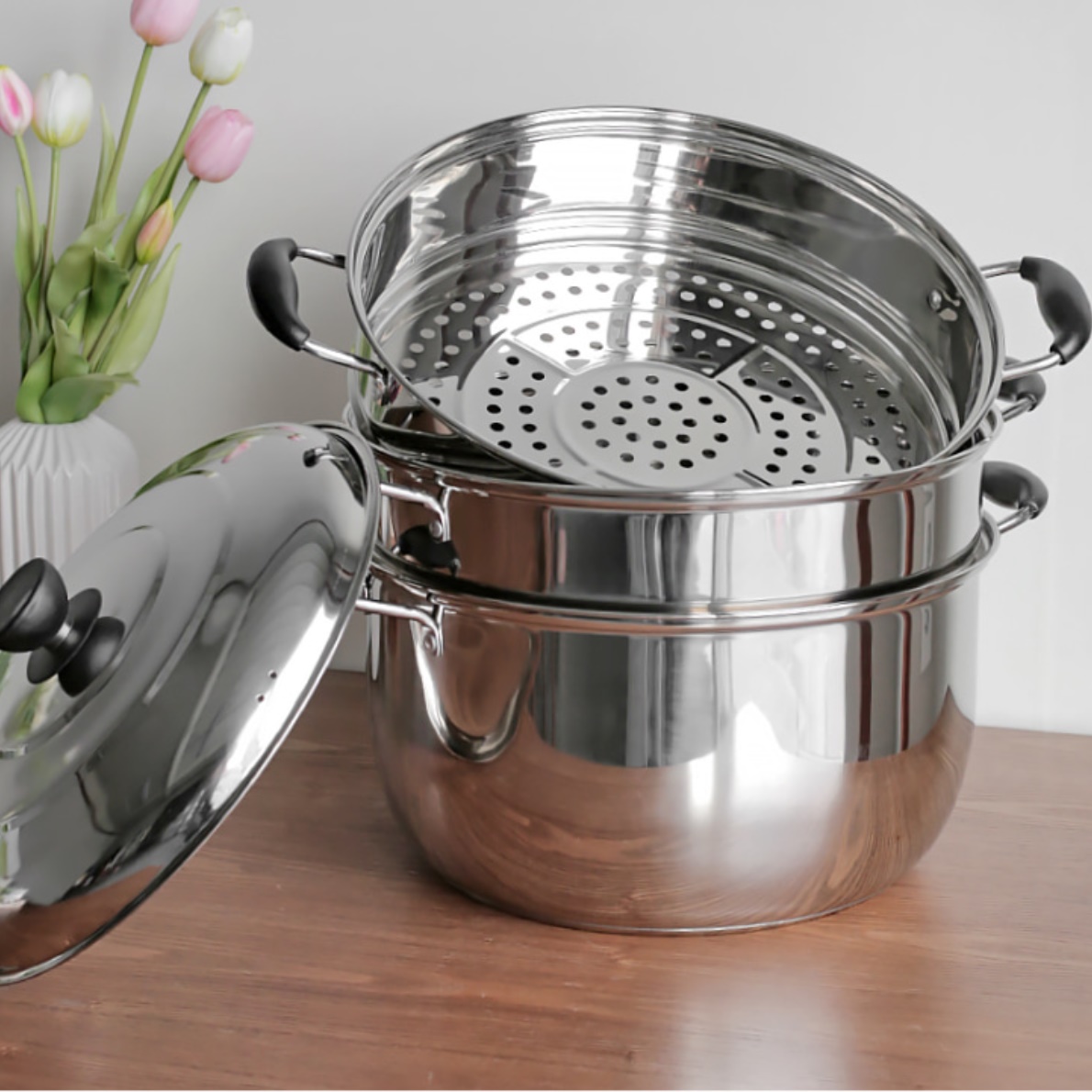 업소용만두찜기 킹크랩 대게찜기 대형 대용량 찜기 32cm