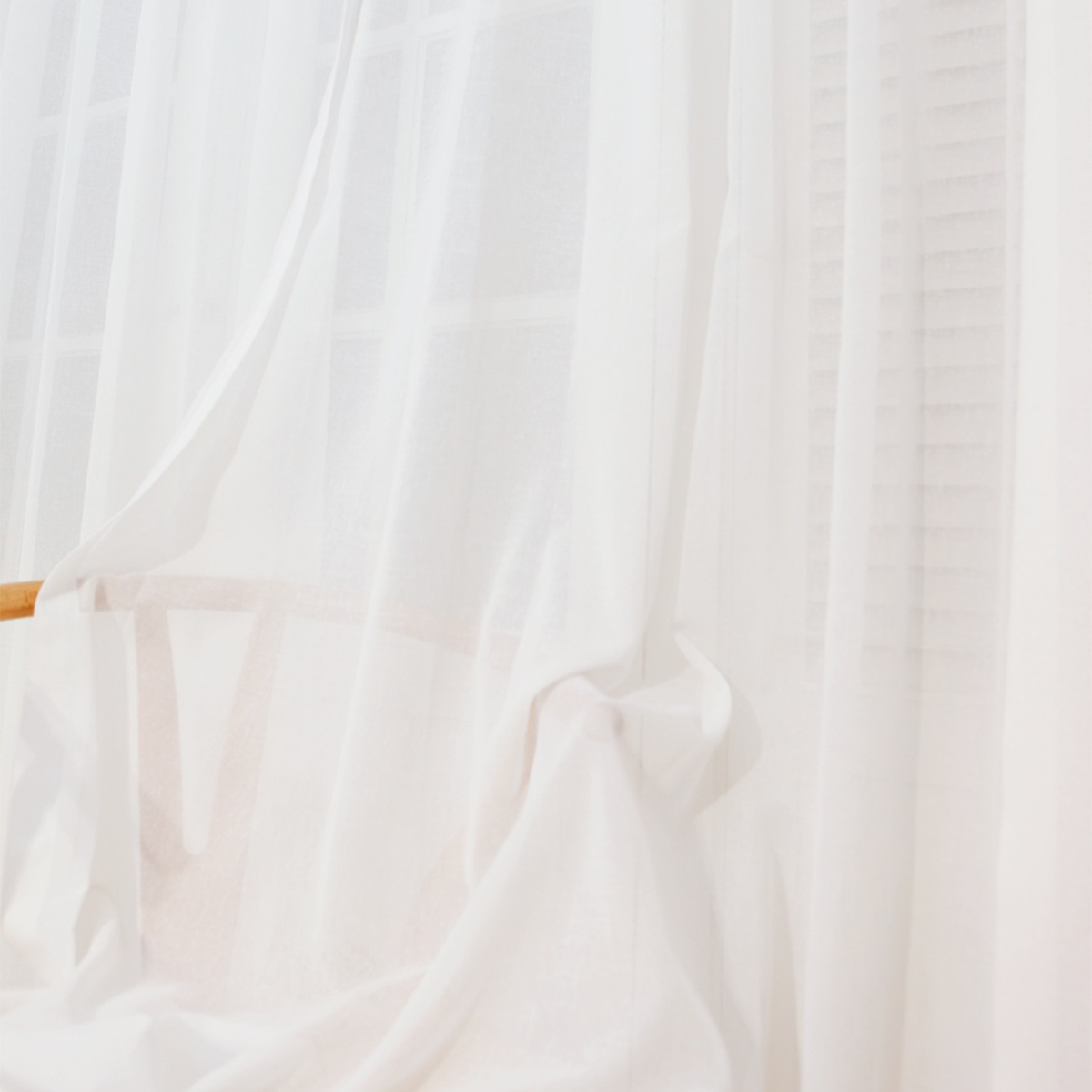 아르일랑 봄 여름 커텐 린넨 느낌 1cm 나비주름 타입 하늘하늘 이너 커튼 화이트