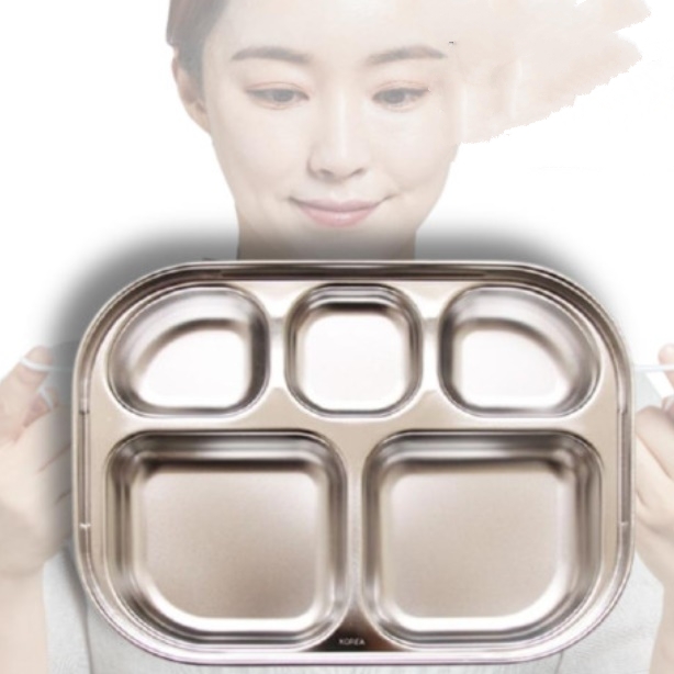 코로나 식판 위생 개인식기 나눔접시 스텐 간식 접시 단체 급식 어른 성인 식판 스텐레스