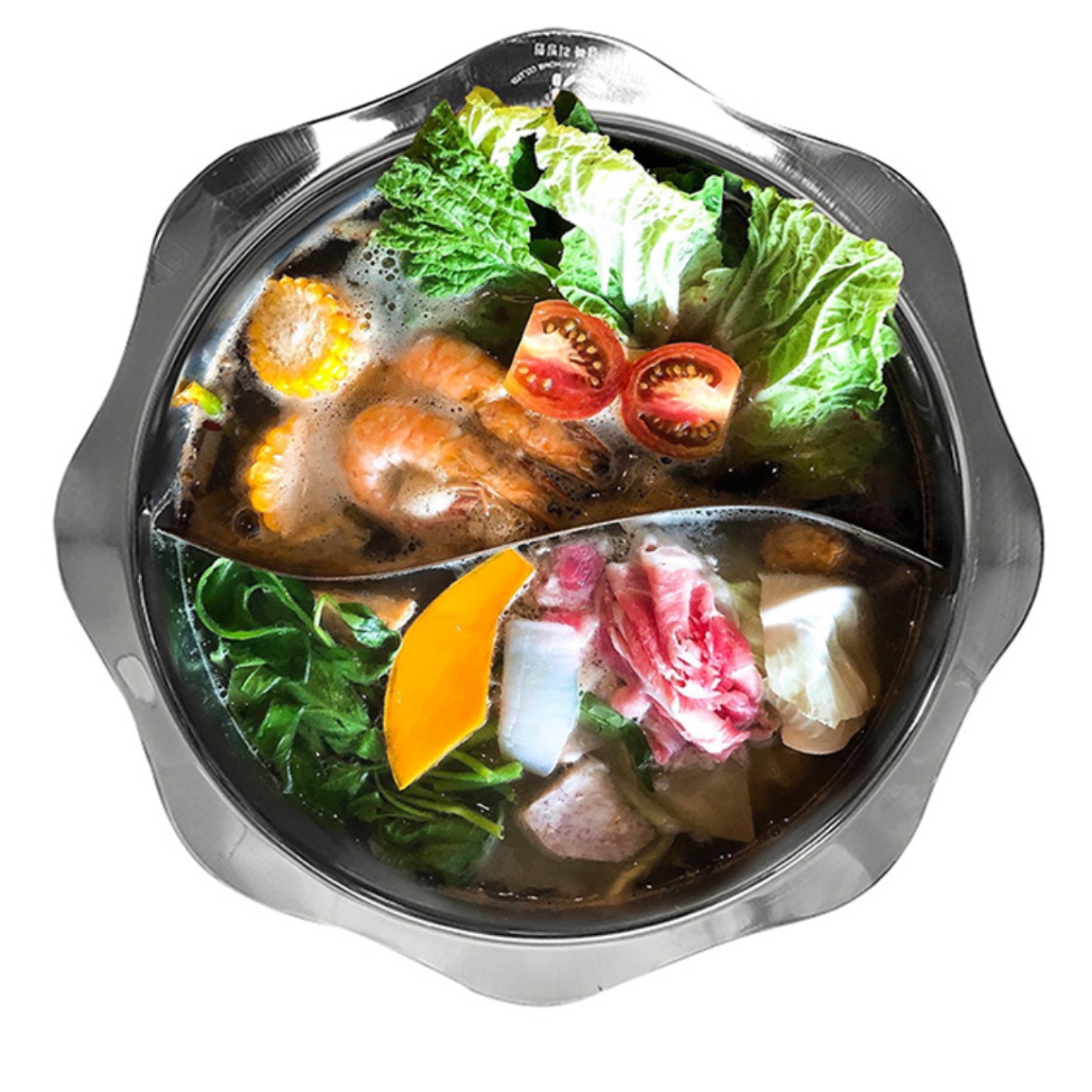 32cm 스텐 오뎅 냄비 대형 반반 스테인레스 양단 나눔 샤브샤브 훠궈 전골 오뎅탕 어묵