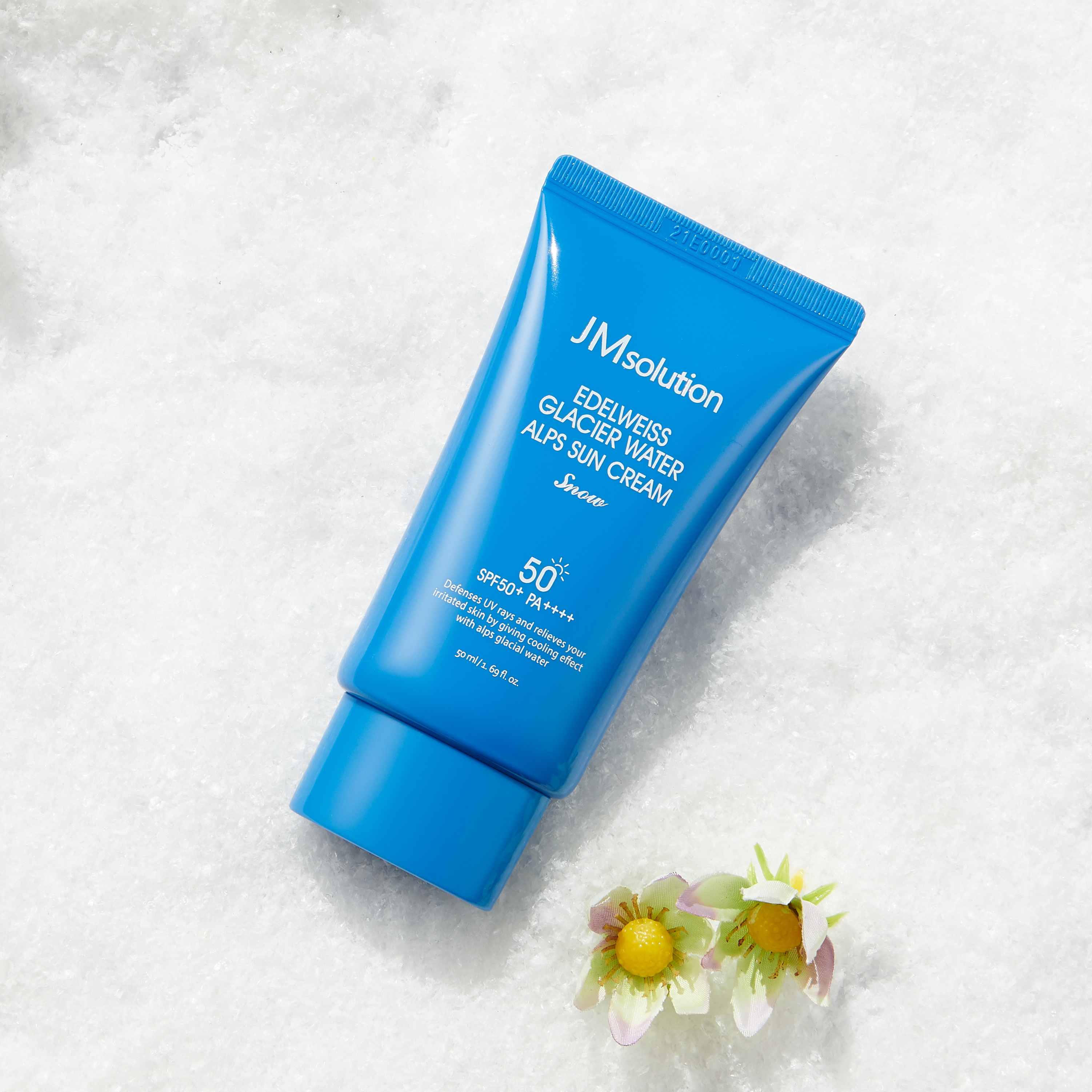 [1+1] JM솔루션 청광 마린 진주 선크림50ml  + 에델바이스 빙하수 알프스 선크림 스노우 50ml SPF50+ - 상세 이미지 3