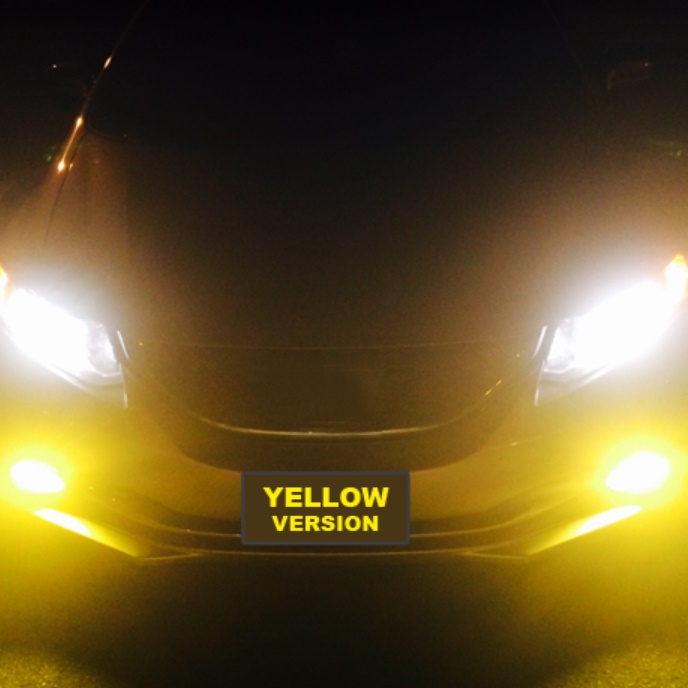 노란색 led 전조등 헤드 라이트 yf 소나타 k5 싼타페 dm 레이 아반떼 h7 2개입