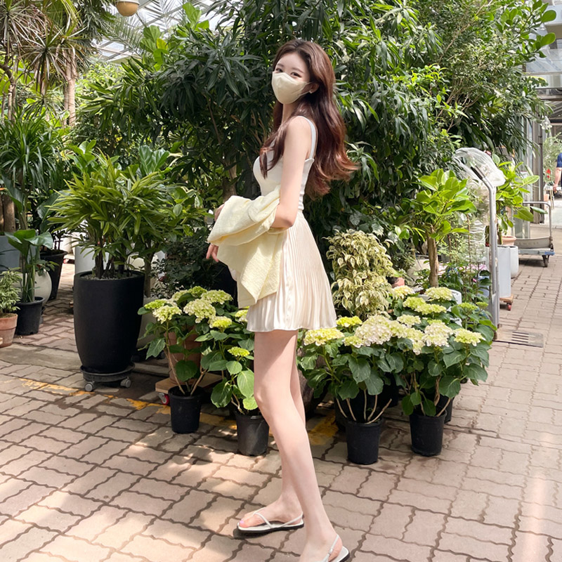 쫀쫀 베이직 스퀘어넥 슬리브리스 티 ts3150 - 상세 이미지 5