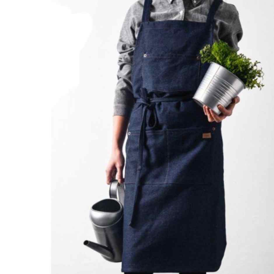 엉덩이 덮는 앞치마 가리는 요양 보호사 앞치마 미용실 롱 앞치마