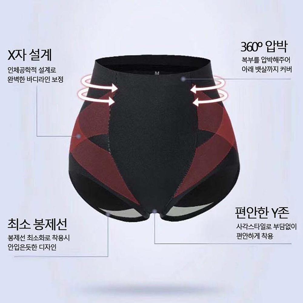 골프 보정속옷 여성 뱃살 압박 사각 팬티 속바지 - 상세 이미지 2