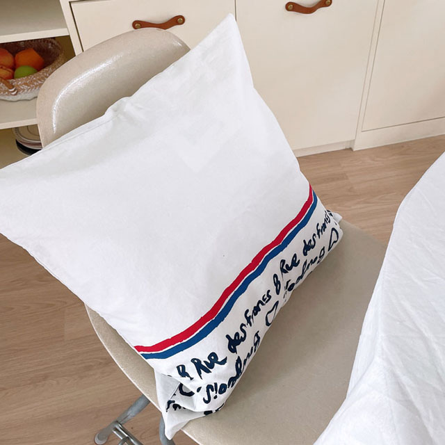 파리지앵 쿠션커버 쇼파 침실 거실 아이방 책상 방석커버 화이트 40X40