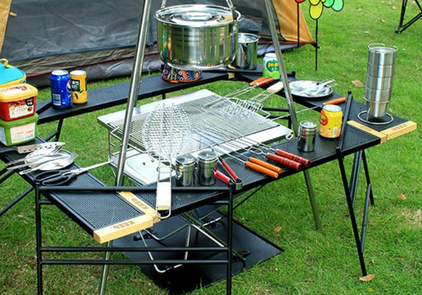 육각테이블 캠핑용 화로테이블 화롯대 캠핑 바베큐 테이블