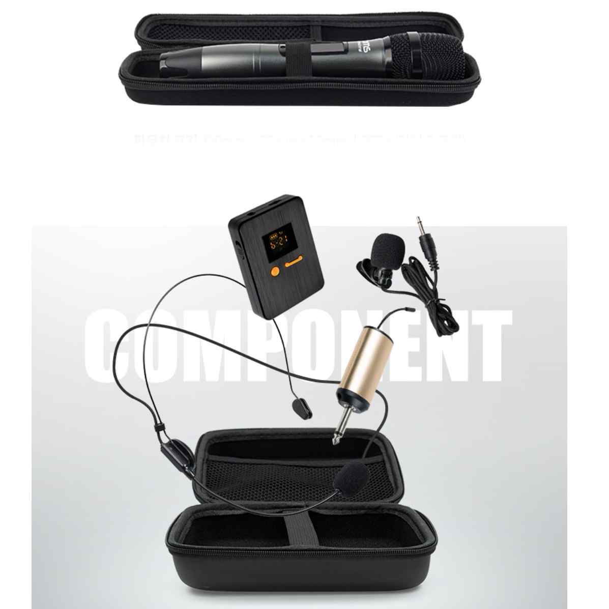 강의용핀마이크 수업용 헤드마이크 공연용 무선마이크 세트