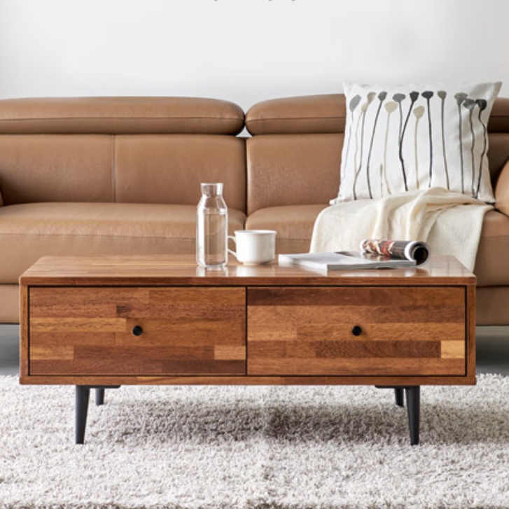 엔틱 쇼파 테이블 소파 서랍테이블 거실용탁자 낮은테이블 멀바우 원목좌탁 티 수납 서랍형